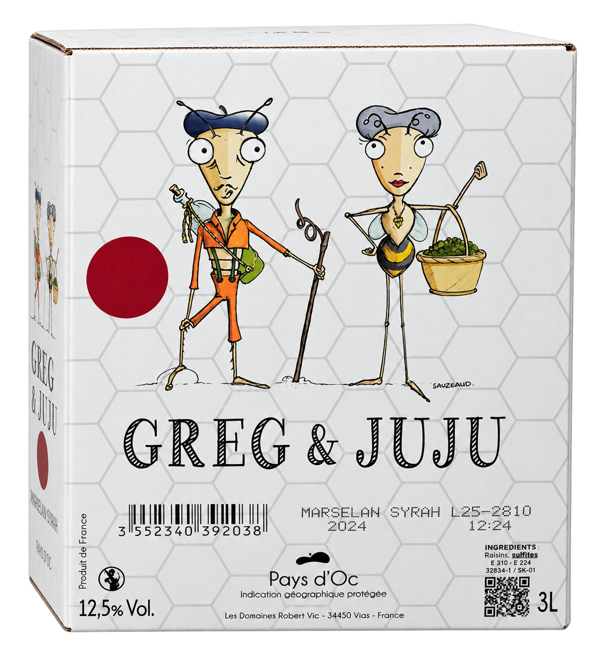 Greg & Juju Marselan Syrah Bag in Box 3l