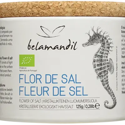 Belamandil Flor de Sal – handgeschöpfte Salzblume aus Portugal, 125 g