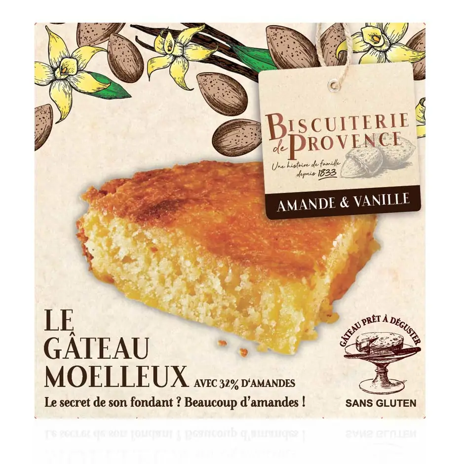 Biscuiterie de Provence Le Gâteau Moelleux 120 g – französischer Mandelkuchen aus der Provence